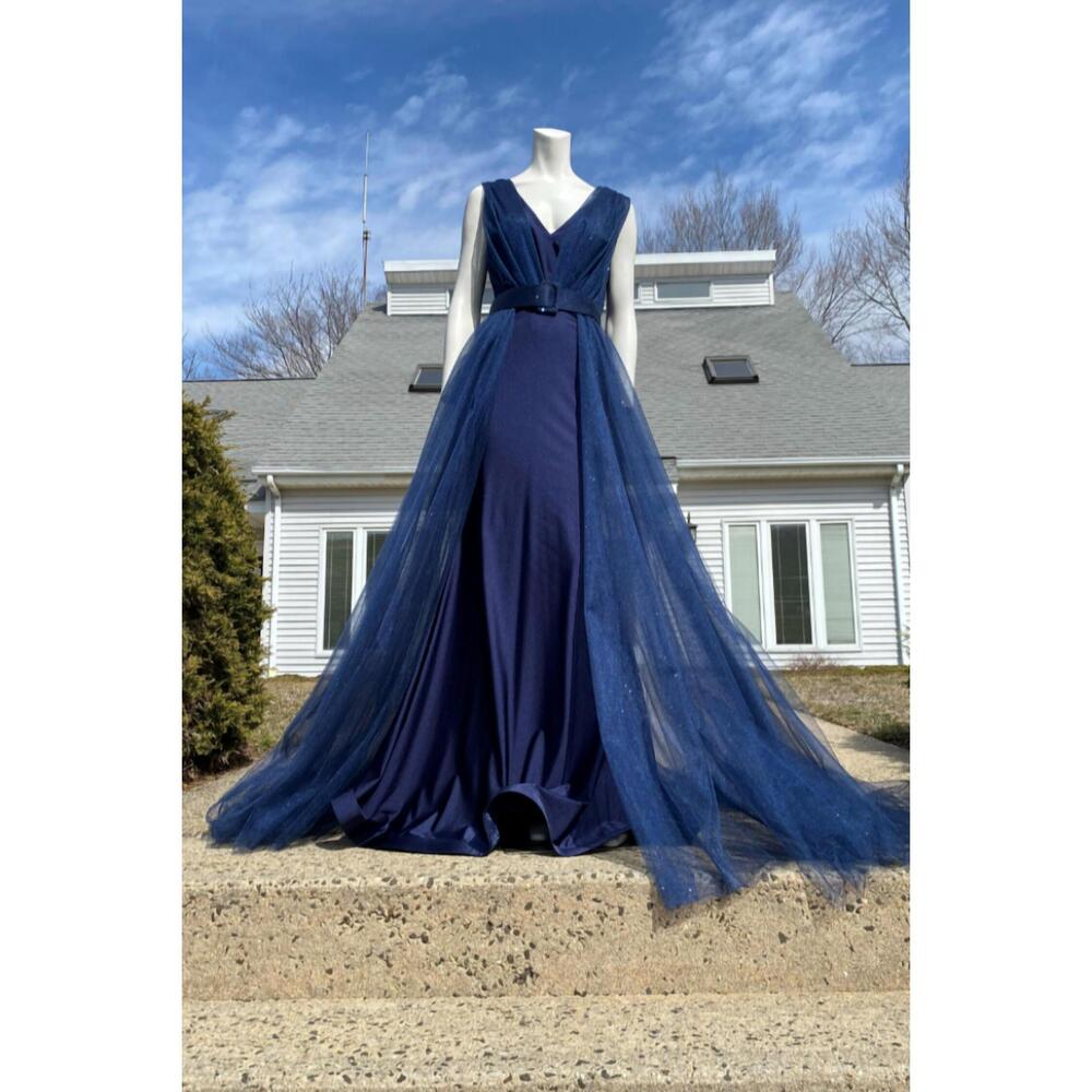 NEW JESSICA ANGEL ball gown in navy